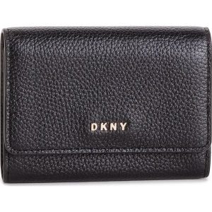 Mały Portfel Damski DKNY - Card Case Id R82ZA503 Blk/Gold BGD. Portfele marki DKNY. W wyprzedaży za 239,00 zł.
