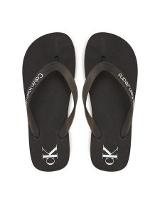 Calvin Klein Jeans Japonki Beach Sandal Flatform Tpu YW0YW01830 Czarny. Czarne klapki Calvin Klein Jeans, bez wzorów, z jeansu, bez obcasa. Za 109,99 zł.