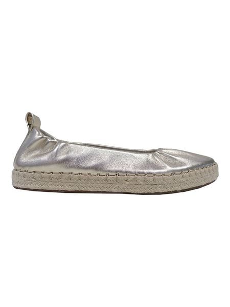 Högl Skórzane espadryle w kolorze srebrnym rozmiar: 42. Szare espadryle HÖGL, bez wzorów, bez obcasa. Za 325,03 zł.