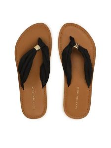 Tommy Hilfiger Japonki Th Elevated Beach Sandal FW0FW06985 Granatowy. Niebieskie klapki TOMMY HILFIGER, bez wzorów, z materiału, bez obcasa. Za 149,99 zł.