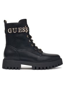 Guess Trapery FLFFIC ELE10 Czarny. Czarne buty zimowe Guess, ze skóry, bez obcasa, bez zapięcia. Za 634,99 zł.