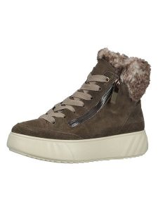 Ara Shoes Skórzane sneakersy w kolorze brązowym rozmiar: 36,5. Brązowe trampki Ara Shoes, bez wzorów, z materiału, za kostkę, bez zapięcia. Za 215,21 zł.