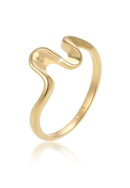 Elli Damski pierścionek Wave Look Trend ze srebra próby 925 Sterling Silver Pierścionki 1 ct. Szare pierścionki Elli, srebrne. Za 203,99 zł.