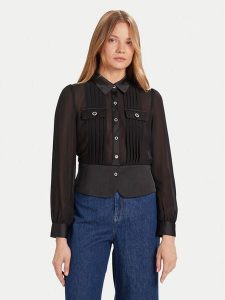 Morgan Koszula 232-CLOCLO Czarny Regular Fit. Czarne koszule Morgan, bez wzorów, z syntetyku, bez kołnierzyka, bez ramiączek. Za 279,99 zł.