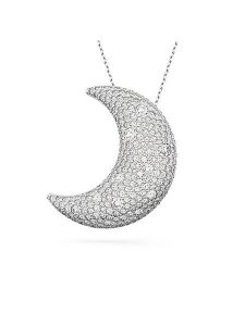 Swarovski Naszyjnik z zawieszką - dł. 75 cm rozmiar: onesize. Szare naszyjniki Swarovski, z kryształem, metalowe. Za 543,99 zł.