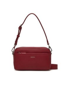 Calvin Klein Torebka Ck Must Convertible Camera Bag K60K612280 Bordowy. Czerwone torebki klasyczne Calvin Klein, bez wzorów, ze skóry, bez dodatków. Za 479,99 zł.
