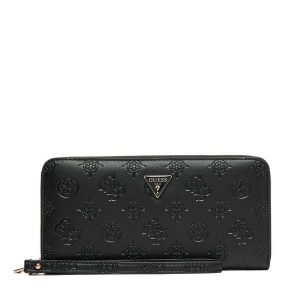 Portfel Guess. Czarne portfele Guess, bez wzorów. Za 294,99 zł.