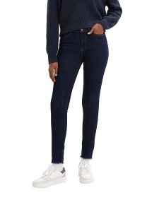 Tom Tailor Dżinsy - Skinny fit - w kolorze granatowym rozmiar: W28. Niebieskie jeansy Tom Tailor, bez wzorów, z podwyższonym stanem. Za 83,62 zł.