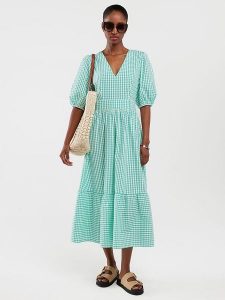 BIG STAR Sukienka w kolorze turkusowym rozmiar: L. Niebieskie sukienki Big Star, l, bez wzorów, z bawełny, retro, bez kołnierzyka, bez ramiączek, maxi. Za 149,99 zł.