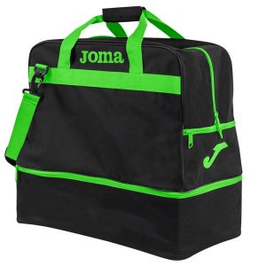 Torba sportowa unisex Joma Training III. Czarne torby podróżne i sportowe JOMA, bez wzorów, z materiału. Za 91,78 zł.