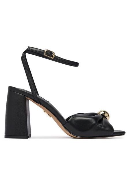 Steve Madden Sandały Meladi 11005242 Czarny. Czarne sandały Steve Madden, bez wzorów, ze skóry, bez obcasa, na słupku, bez zapięcia. Za 339,99 zł.