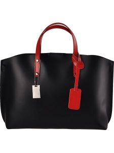 Florence Bags Skórzany shopper bag "Sparta" w kolorze czarnym - 46 x 30 x 8 cm rozmiar: onesize. Czarne shopper bag Florence Bags, bez wzorów, z materiału, na ramię, bez dodatków. Za 339,99 zł.