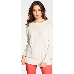 Sweter w kolorze kremowym. Swetry oversize marki Ashley Brooke by Heine. W wyprzedaży za 125,95 zł.