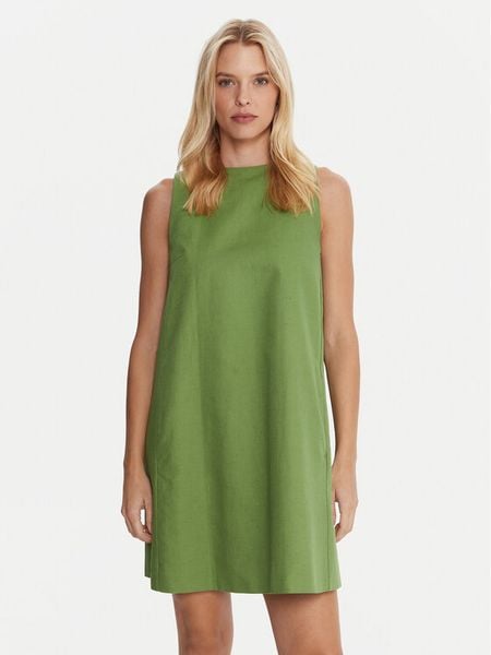 Weekend Max Mara Sukienka codzienna Racer 2515221102 Zielony Regular Fit. Zielone sukienki Weekend Max Mara, na co dzień, bez wzorów, z bawełny, bez kołnierzyka, bez ramiączek, proste. Za 629,99 zł.