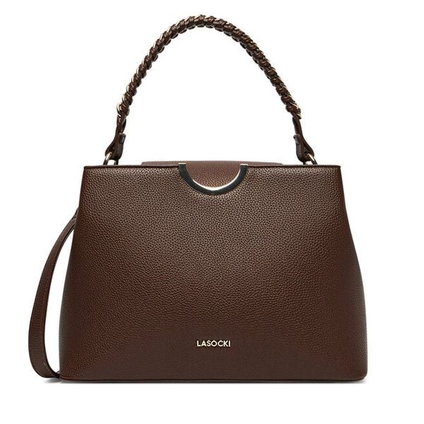 Torebka Lasocki. Brązowe torebki klasyczne Lasocki, bez wzorów, bez dodatków. Za 199,99 zł.