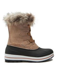 Kimberfeel Śniegowce Adriana2 Beżowy. Brązowe buty zimowe Kimberfeel, ze skóry, bez obcasa, bez zapięcia. Za 429,99 zł.