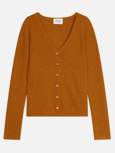 AUTHENTIC CASHMERE Kaszmirowy kardigan "Chalais" w kolorze karmelowym rozmiar: S. Brązowe kardigany AUTHENTIC CASHMERE, z kaszmiru. Za 364,56 zł.