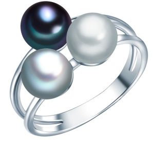 Valero Pearls Pierścionek z perłą srebro wysokiej próby Perła hodowlana słodkowodna srebrny Pierścionki 1 ct Damski. Szare pierścionki Valero Pearls, z perłą, srebrne. Za 289,99 zł.