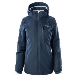 Kurtka damska ocieplana Hi-Tec Lady Orebro II - granatowa, Rozmiar XL. Brązowe kurtki Hi-tec, na zimę, uniwersalny, bez wzorów. Za 239,99 zł.