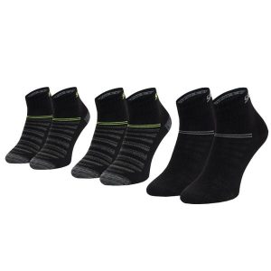 Skarpetki sportowe dla dorosłych 3PPK Unisex Mesh Ventilation Quarter Socks. Czarne skarpetki Skechers, bez wzorów, z bawełny. Za 29,99 zł.