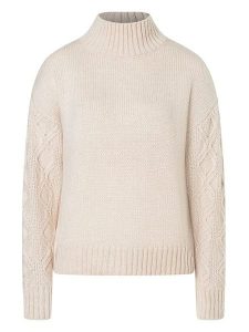 More & More Sweter w kolorze beżowym rozmiar: 36. Brązowe swetry oversize More & More, bez wzorów, ze splotem, bez ramiączek. Za 78,10 zł.