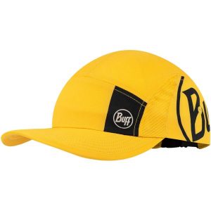 Czapka z daszkiem BUFF 5 PANEL GO CAP LOGO. Żółte czapki Buff, bez wzorów, sportowe. Za 130,99 zł.