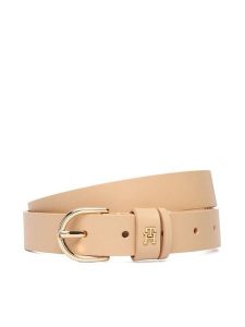 Tommy Hilfiger Pasek Damski Essential Effortless 2.5 Go AW0AW16836 Beżowy. Brązowe paski TOMMY HILFIGER, bez wzorów, ze skóry. Za 209,99 zł.