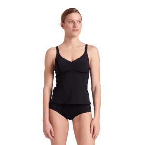 Strój kąpielowy damski dwuczęściowy Arena Bodylift Manuela Tankini. Czarne bikini Arena, bez wzorów. Za 99,99 zł.