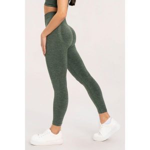 Legginsy fitness damskie Gym Glamour seamless push up. Szare legginsy GYM GLAMOUR, bez wzorów. Za 169,99 zł.