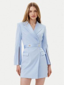 Imperial Sukienka koktajlowa ADAZJAWC Błękitny Regular Fit. Niebieskie sukienki Imperial, m, bez wzorów, z syntetyku, wizytowe, bez kołnierzyka, bez ramiączek. Za 549,99 zł.