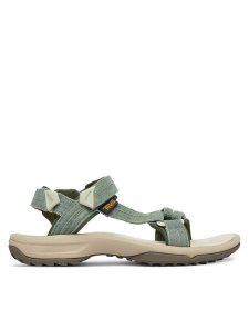 Teva Sandały Terra Fi Lite Suede 1124035 Zielony. Zielone sandały Teva, bez wzorów, ze skóry, bez obcasa, na płaskiej podeszwie, bez zapięcia. Za 449,99 zł.