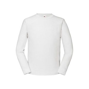 Koszulka Z Długim Rękawem Unisex Adult Iconic 190. Białe bluzki FRUIT OF THE LOOM, xl, bez wzorów, sportowe, bez kołnierzyka, bez ramiączek. Za 60,99 zł.
