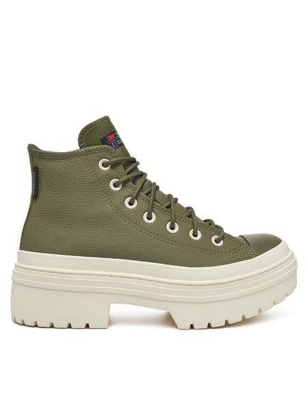 Converse Trampki Chuck Taylor All Star Lugged Heel Platform Waterproof A11163C 306 Zielony. Zielone trampki Converse, bez wzorów, z materiału, bez zapięcia. Za 399,99 zł.