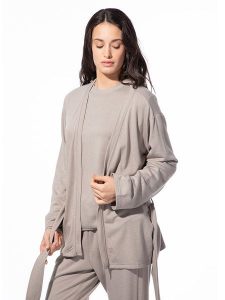 SHORT STORIES Kardigan w kolorze szarobrązowym rozmiar: XL. Brązowe swetry oversize Short Stories, xl, bez wzorów, z tkaniny, bez ramiączek. Za 152,99 zł.