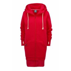 Bluza sportowa rozpinana z kapturem damska DEEP TRIP Luzak. Czerwone bluzy DEEP TRIP, xs, bez wzorów, z kapturem. Za 389,00 zł.