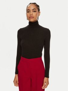 Pinko Golf Abdaly 102067 A24I Czarny Regular Fit. Czarne golfy Pinko, bez wzorów, z wiskozy. Za 499,99 zł.