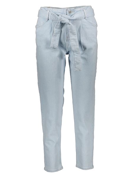 Mustang Dżinsy "Charlotte" - Tapered fit - w kolorze błękitnym rozmiar: W28/L34. Niebieskie jeansy Mustang, z aplikacjami, z tkaniny. Za 100,99 zł.