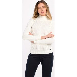 Sweter w kolorze kremowym. Długie swetry marki Jimmy Sanders. W wyprzedaży za 119,95 zł.