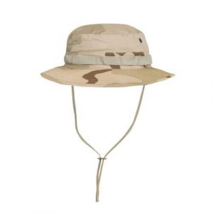 Kapelusz turystyczny z odpinaną osłoną karku US Desert. Brązowe kapelusze HELIKON-TEX, bez wzorów, sportowe. Za 66,99 zł.