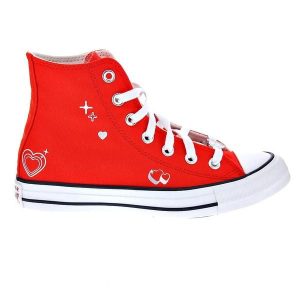 Trampki damskie Converse Chuck Taylor All Star Y2K Heart. Czerwone trampki Converse, bez wzorów, bez zapięcia. Za 229,99 zł.