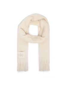 Calvin Klein Szalik LV04F8105G Kremowy. Białe rękawiczki Calvin Klein, bez wzorów, z poliesteru. Za 329,99 zł.