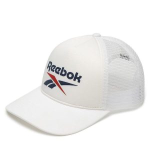 Czapka z daszkiem Reebok. Białe czapki Reebok, bez wzorów. Za 79,99 zł.