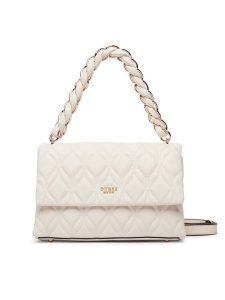 Guess Torebka Maxine HWQG97 33200 Kremowy. Białe torebki klasyczne Guess, z aplikacjami, ze skóry, bez dodatków. Za 584,99 zł.