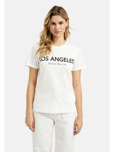 Smith & Soul Koszulka w kolorze białym rozmiar: M. Białe bluzki Smith & Soul, m, bez wzorów, z bawełny, bez kołnierzyka, bez ramiączek. Za 78,99 zł.