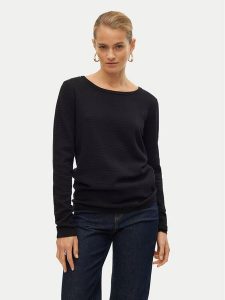 Vero Moda Sweter Care 10136644 Czarny Regular Fit. Czarne swetry klasyczne Vero Moda, m, z bawełny, bez kołnierzyka. Za 139,99 zł.