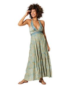 Aller Simplement Sukienka w kolorze żółto-turkusowym rozmiar: 34-40. Żółte sukienki Aller Simplement, bez wzorów, klasyczne, bez kołnierzyka, bez ramiączek, maxi. Za 65,99 zł.