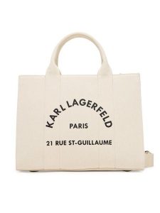 KARL LAGERFELD Torebka A1W50010 Beżowy. Brązowe torebki klasyczne KARL LAGERFELD, bez wzorów, z materiału, bez dodatków. Za 349,99 zł.