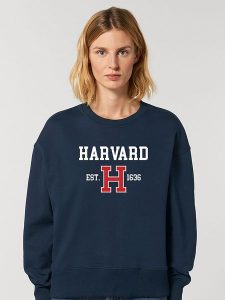American Universities Bluza "Harvard EST 1636" w kolorze granatowym rozmiar: M. Niebieskie bluzy American Universities, m, bez wzorów, bez kaptura. Za 96,83 zł.