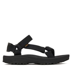 Sandały Teva. Czarne sandały Teva, bez wzorów, bez obcasa, na płaskiej podeszwie, bez zapięcia. Za 309,99 zł.