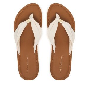 Japonki Tommy Hilfiger. Klapki TOMMY HILFIGER, bez wzorów, bez obcasa. Za 229,99 zł.